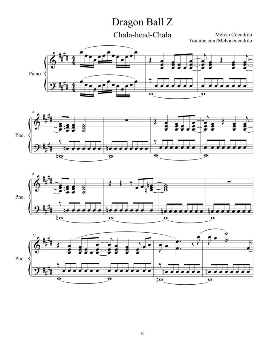 Dragon Ball Z Opening Theme (arr. MelvinCocodrilo)