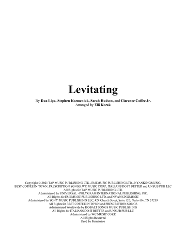 Levitating (arr. Elli Kozak)