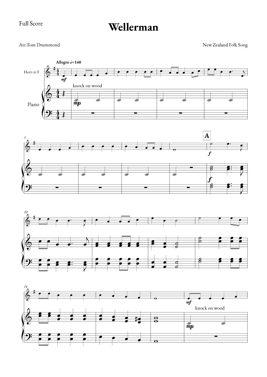 Wellerman (arr. Tom Drummond)