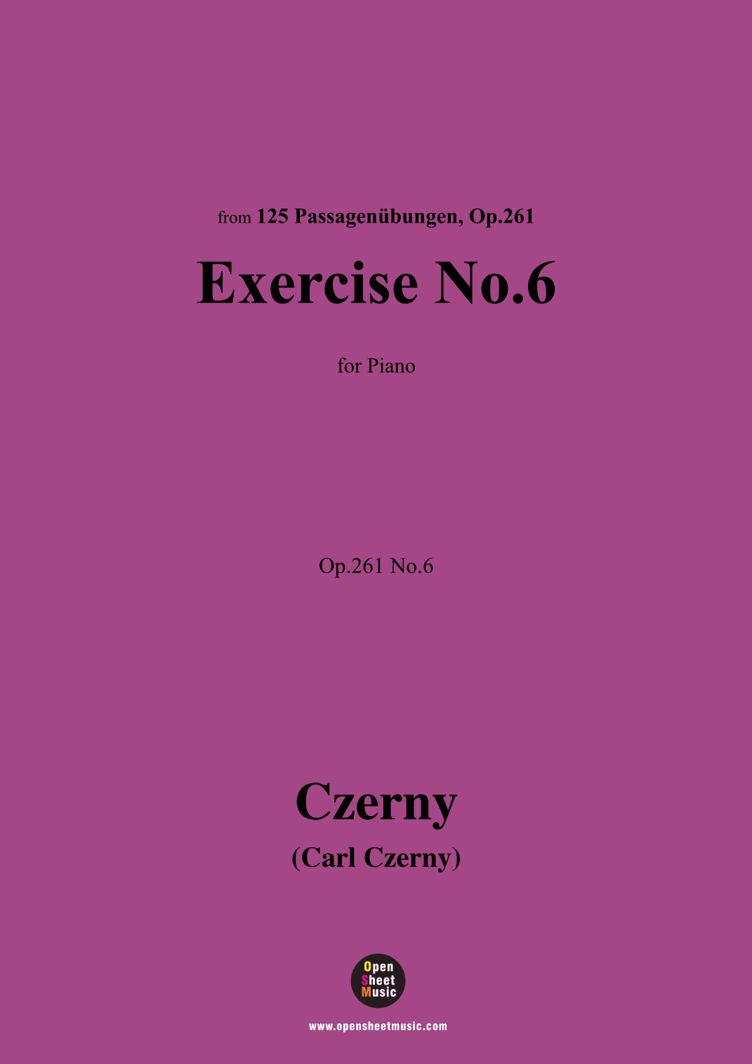 C. Czerny-Exercise No.6,Op.261 No.6 (arr. OSM Press)