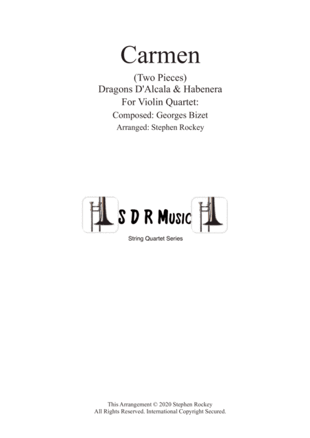 Carmen: 2 Pieces for Violin Quartet (arr. Stephen Rockey)