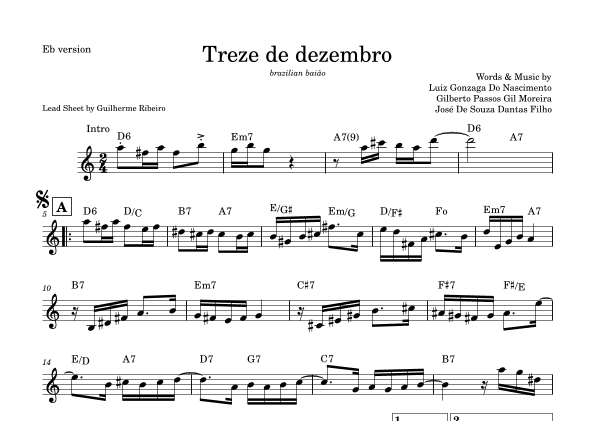 Treze De Dezembro (arr. Guilherme Ribeiro)