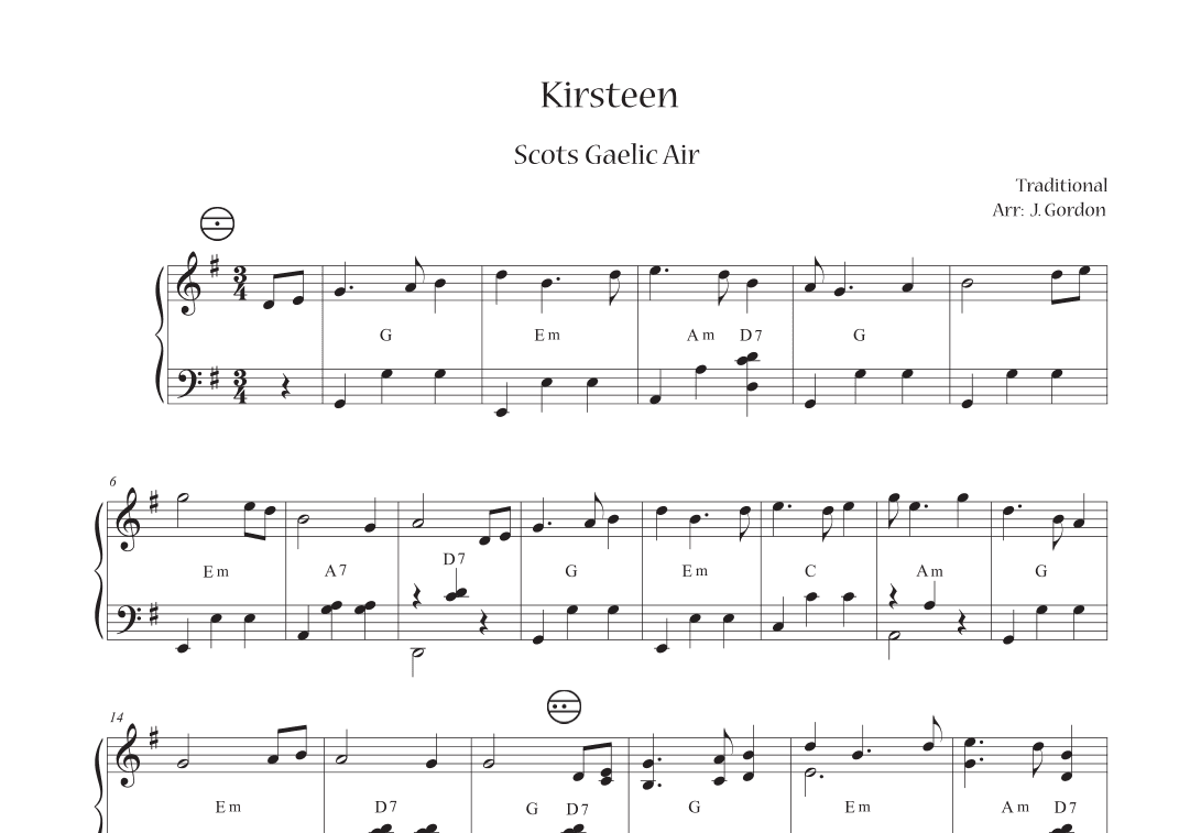 Kirsteen (arr. Julia Gordon)