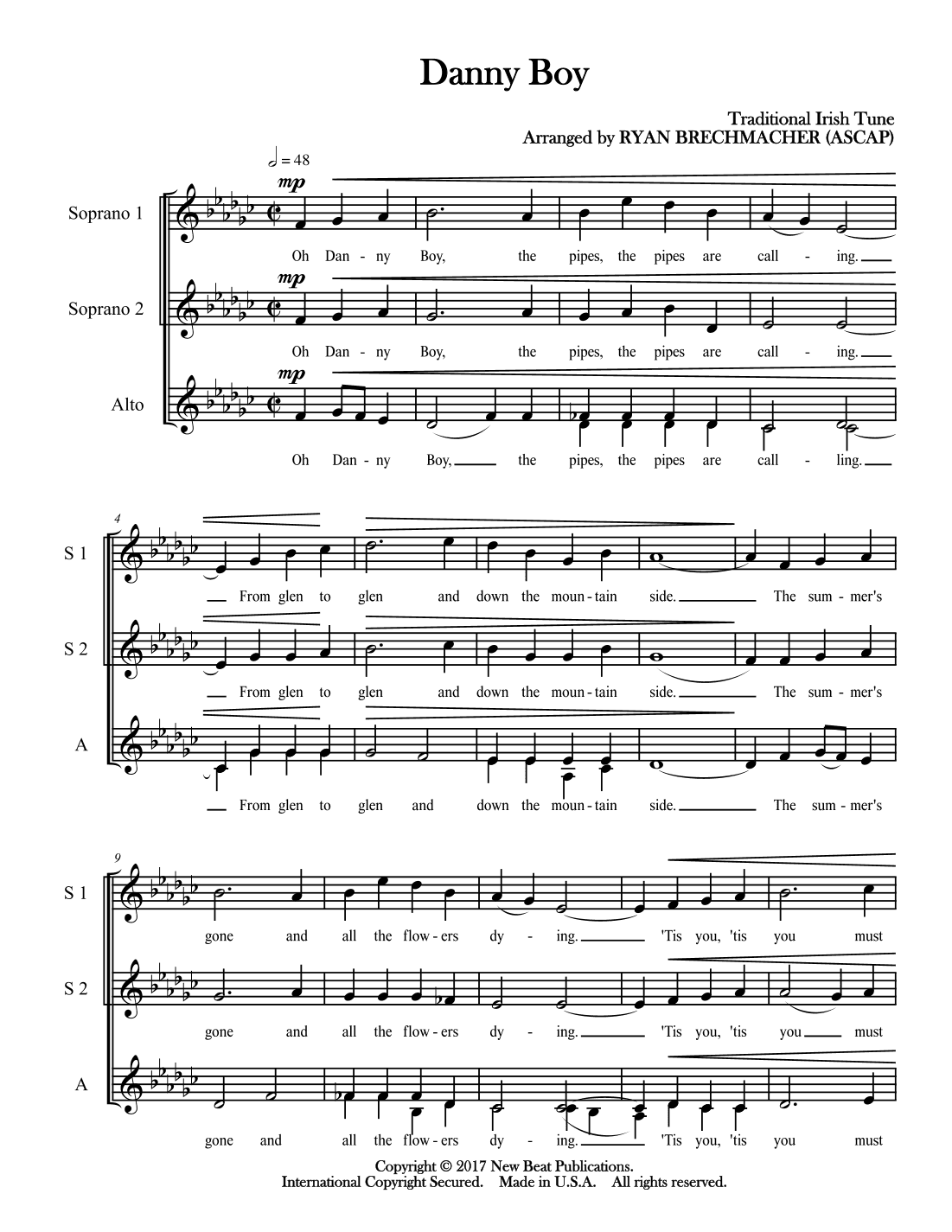 Danny Boy (arr. Ryan Brechmacher)