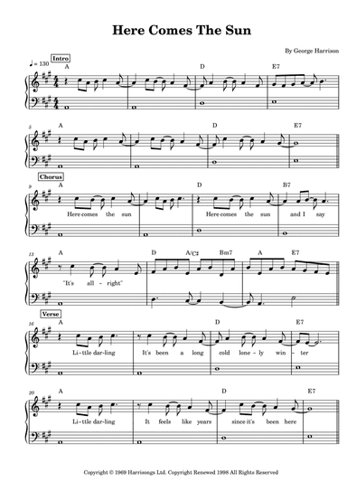 Here Comes The Sun (arr. Anacrusa)