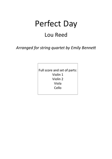 Perfect Day (arr. Emily Bennett)