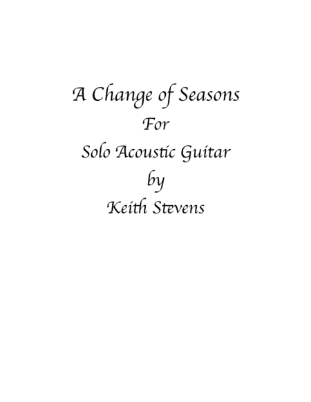 A Change of Seasons