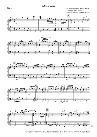 Miss You (arr. Merlin Sisko)