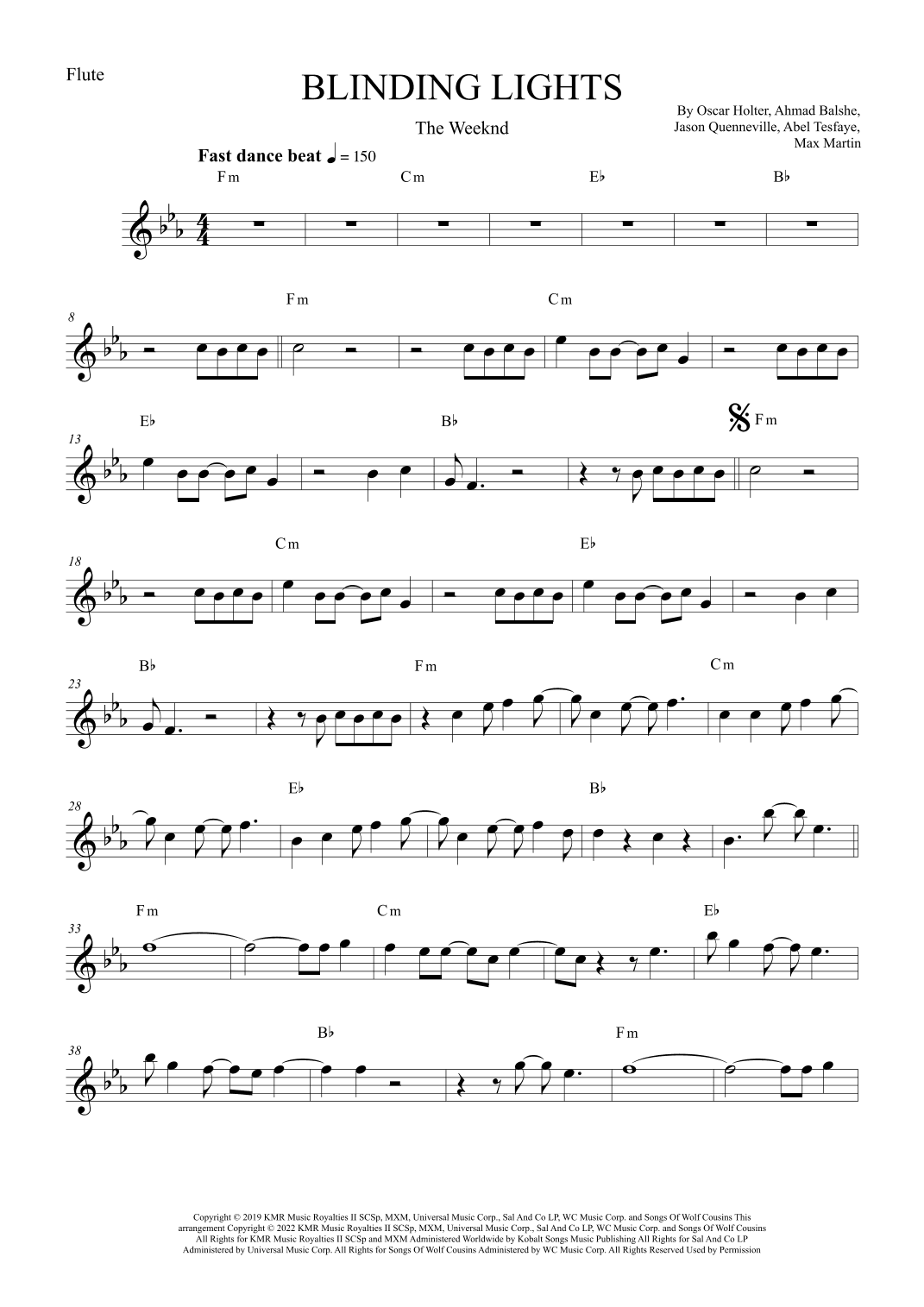 Blinding Lights (arr. The Sheet Music Library)