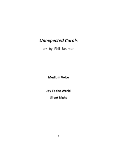 Unexpected Carols - medium voice and piano (arr. Phil Beaman)