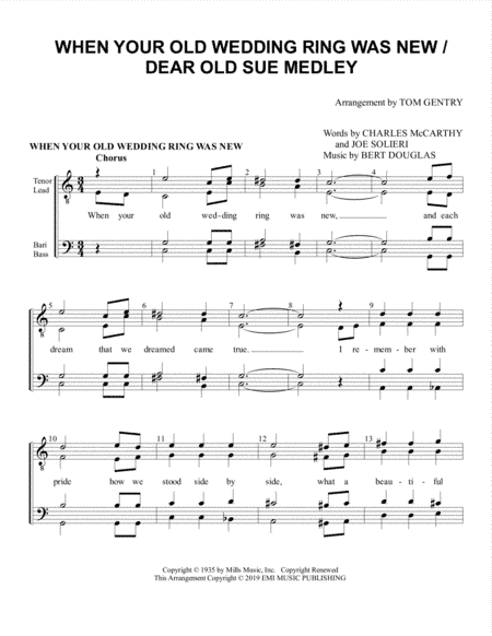 When Your Old Wedding Ring Was New (arr. Tom Gentry)
