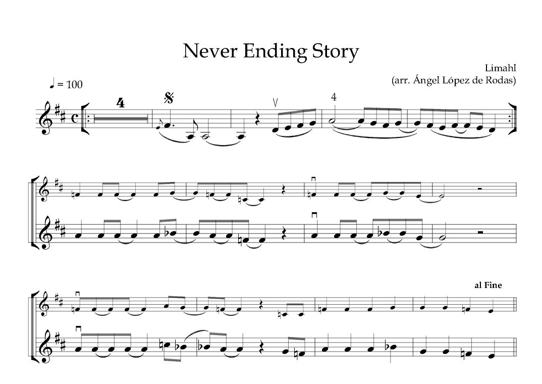 The Never Ending Story (arr. Ángel López de Rodas)