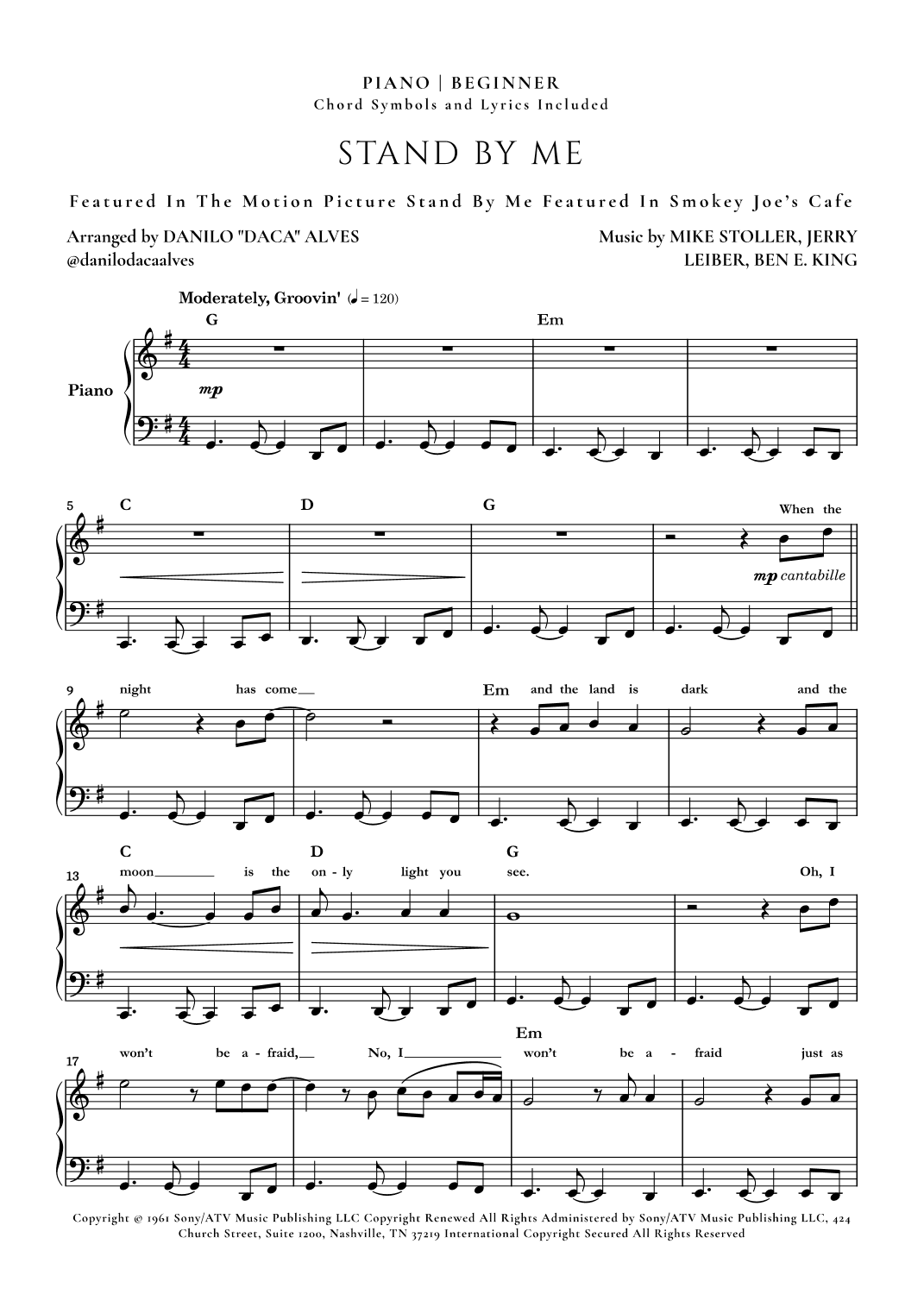 Stand By Me (arr. Danilo "Daca" Alves)