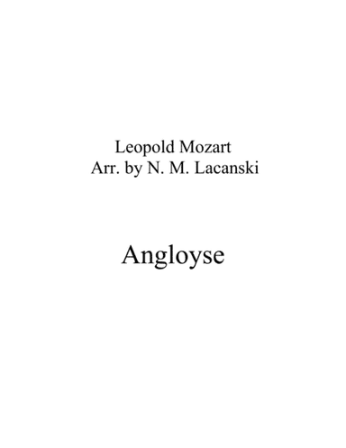 Angloyse (arr. Nick Lacanski)