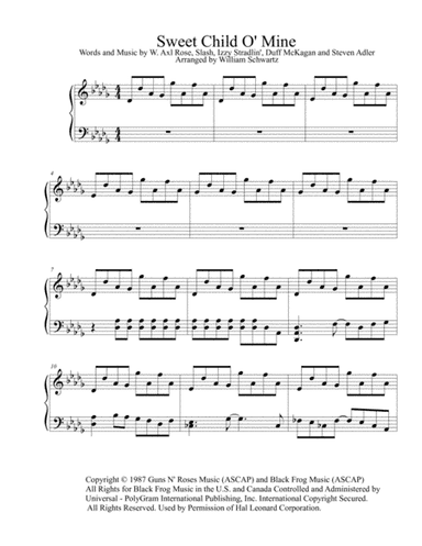 Sweet Child O' Mine (arr. William Schwartz)