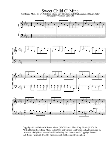 Sweet Child O' Mine (arr. William Schwartz)