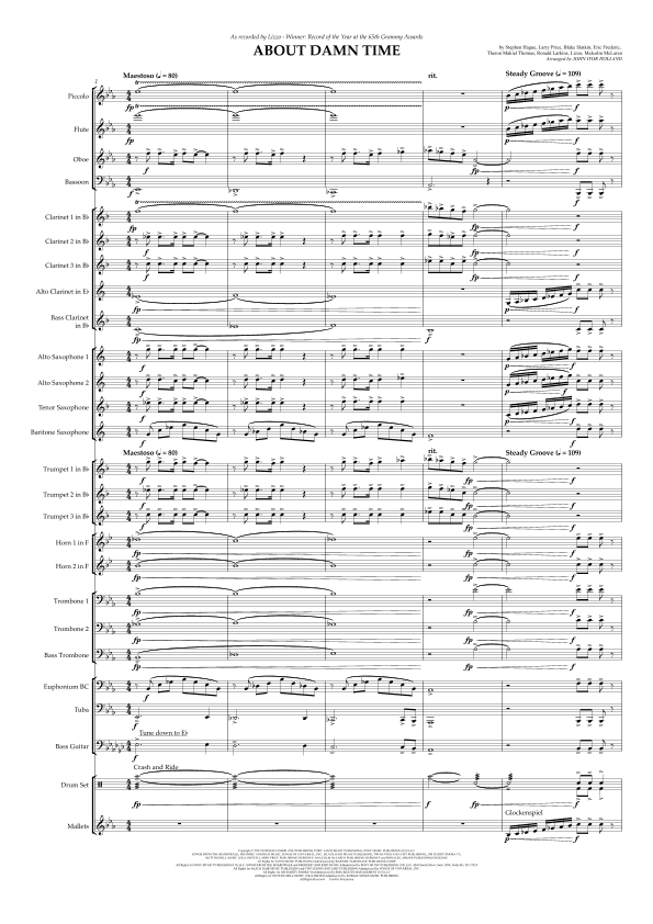 About Damn Time (arr. John Ivor Holland)