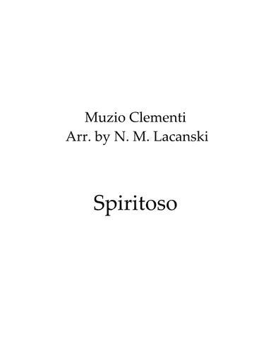 Spiritoso (arr. Nick M Lacanski)