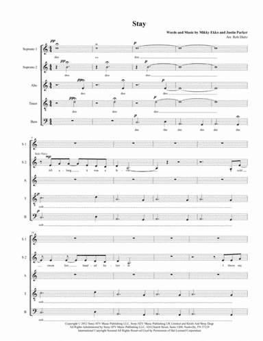 Stay (arr. Rob Dietz)