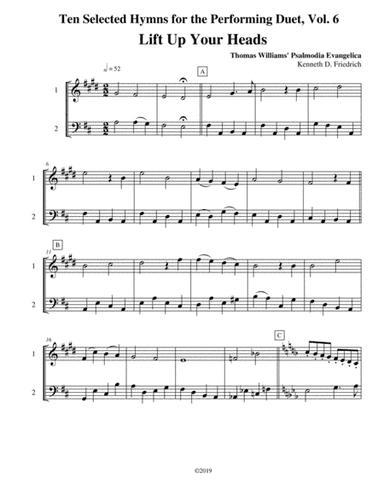 Ten Selected Hymns for the Performing Duet, Vol. 6 - trumpet and trombone (euphonium) (arr. Kenneth D. Friedrich)