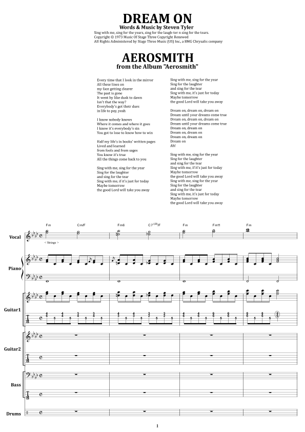 Dream On (arr. from68)