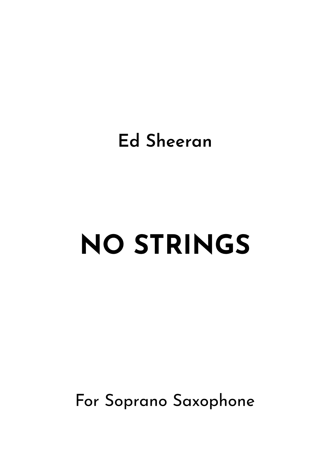 No Strings (arr. Jireh J.)