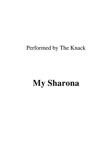 My Sharona (arr. Ronn M)