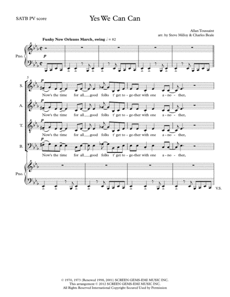 Yes We Can Can (arr. Steve Milloy)