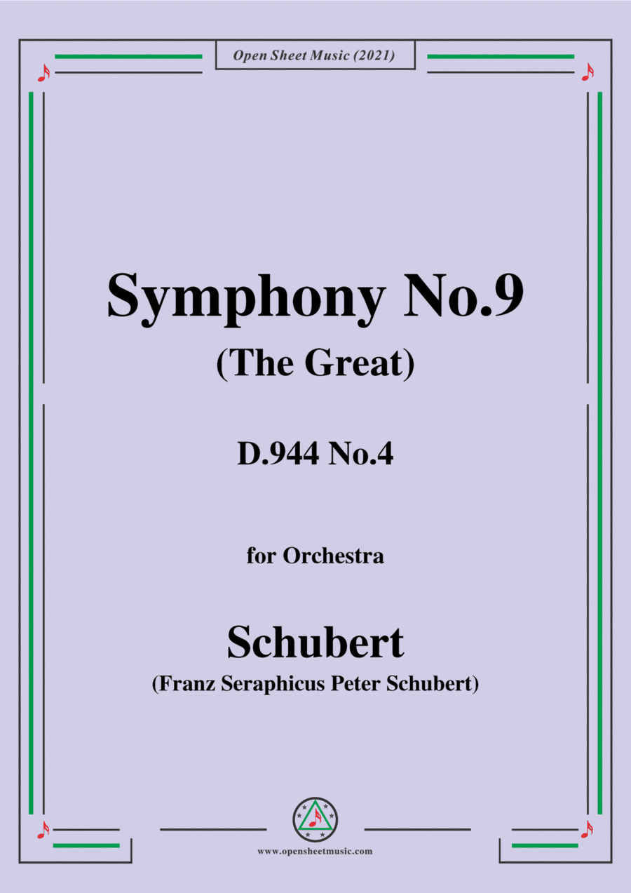 Schubert-Symphony No.9(The Great),D.944 No.4,for Orchestra (arr. MSM)