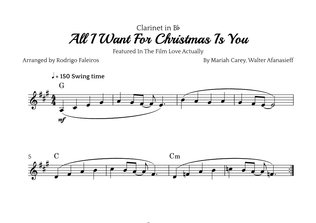All I Want For Christmas Is You (arr. Rodrigo Faleiros)