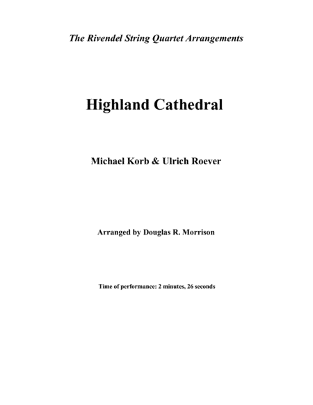 Highland Cathedral (arr. Douglas R. Morrison)