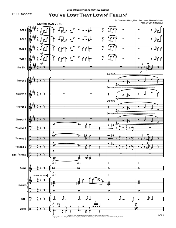 You've Lost That Lovin' Feelin' (arr. John Hoesly)