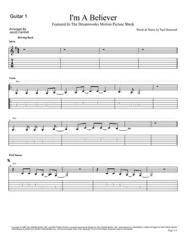 I'm A Believer (arr. Jake Cantrell)