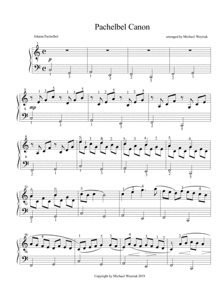 Pachelbel Canon (arr. Michael Woytiuk)
