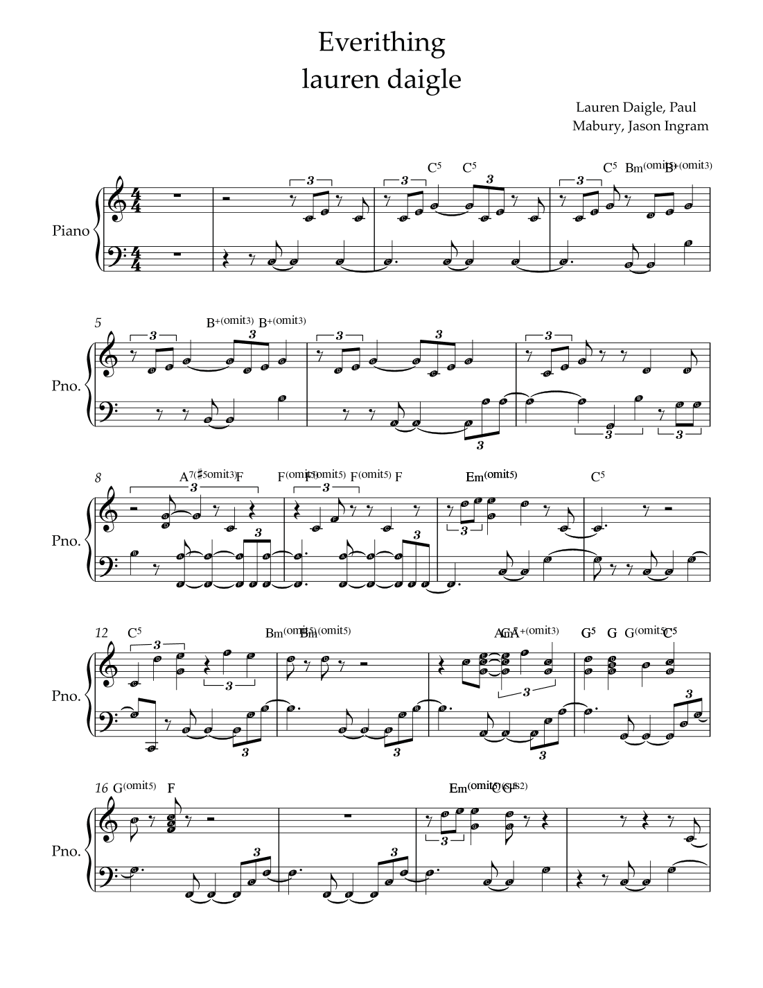 Everything (arr. by ezequiel)