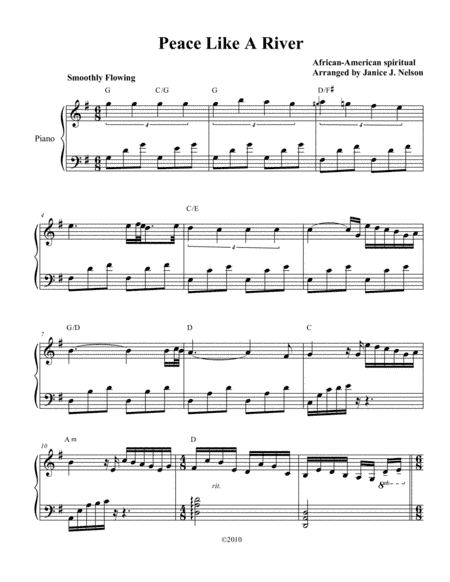Peace Like A River (arr. Janice J Nelson)