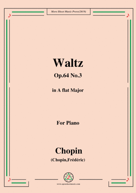 Chopin-Waltz Op.64 No.3 in A flat Major,for Piano (arr. MSM)