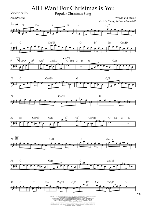 All I Want For Christmas Is You (arr. SMLStar)