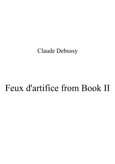 Feux d'artifice from Book II (arr. Patrizia Luraschi)