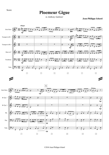 Ploemeur Gigue - Score + Parts