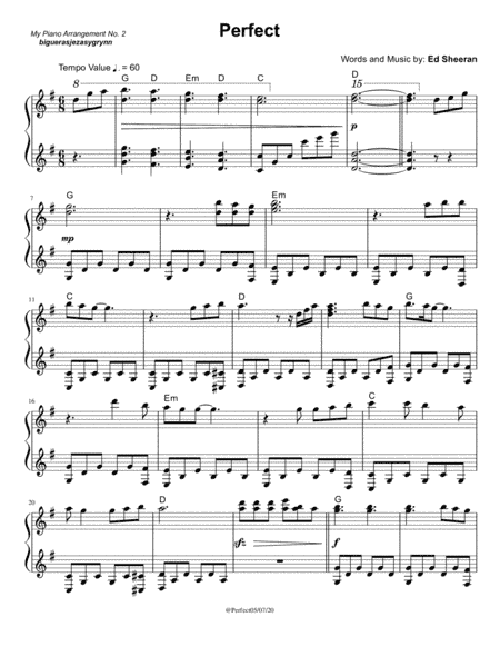 Perfect (arr. biguerasjezasygrynn)