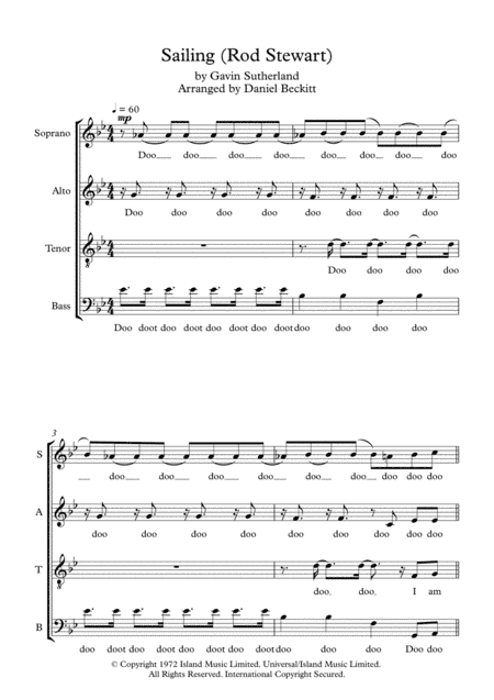 Sailing (arr. Daniel Beckitt)