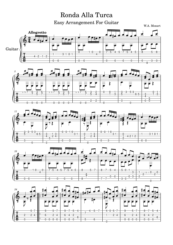 Turkish March (arr. Adam Christian Ingua)