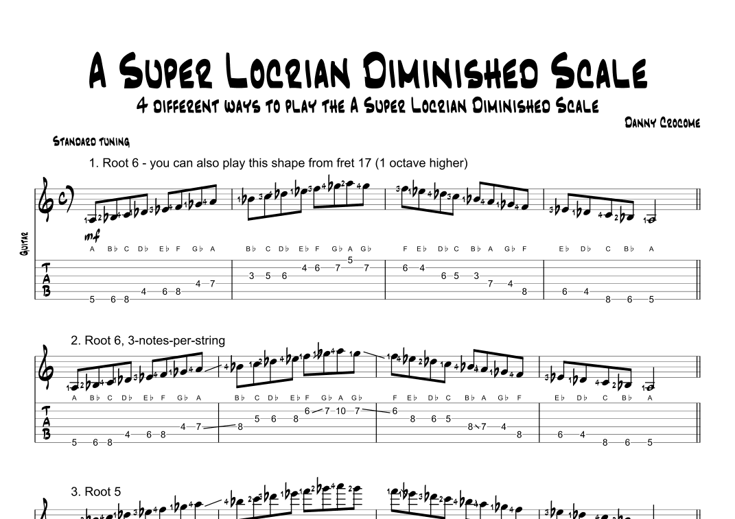 A Super Locrian Diminished Scale (4 Ways to Play)