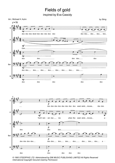 Fields Of Gold (arr. Michael H. Kuhn)