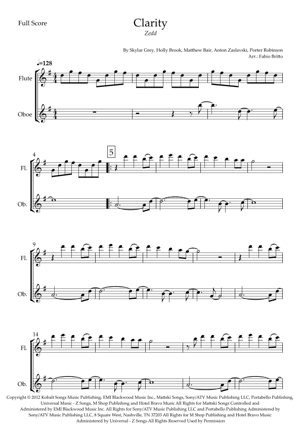 Clarity (arr. Fabio Britto)