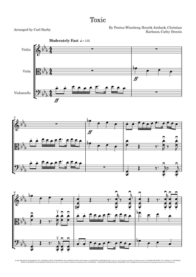 Toxic (arr. Carl Darby)