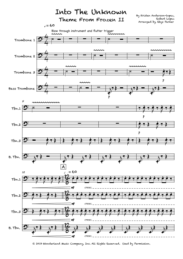 Into The Unknown (arr. Rhys Parker)