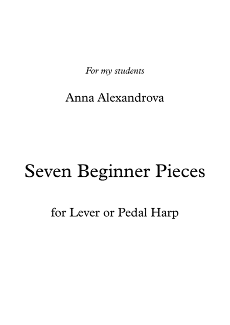 Seven beginner harp pieces