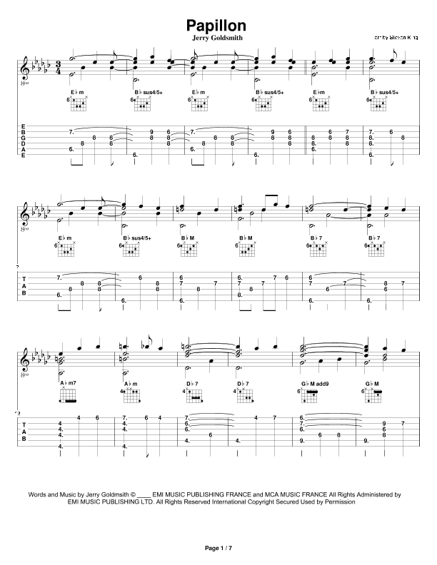 Papillon (arr. Steven King)